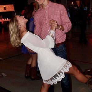 White off-the-shoulder dress